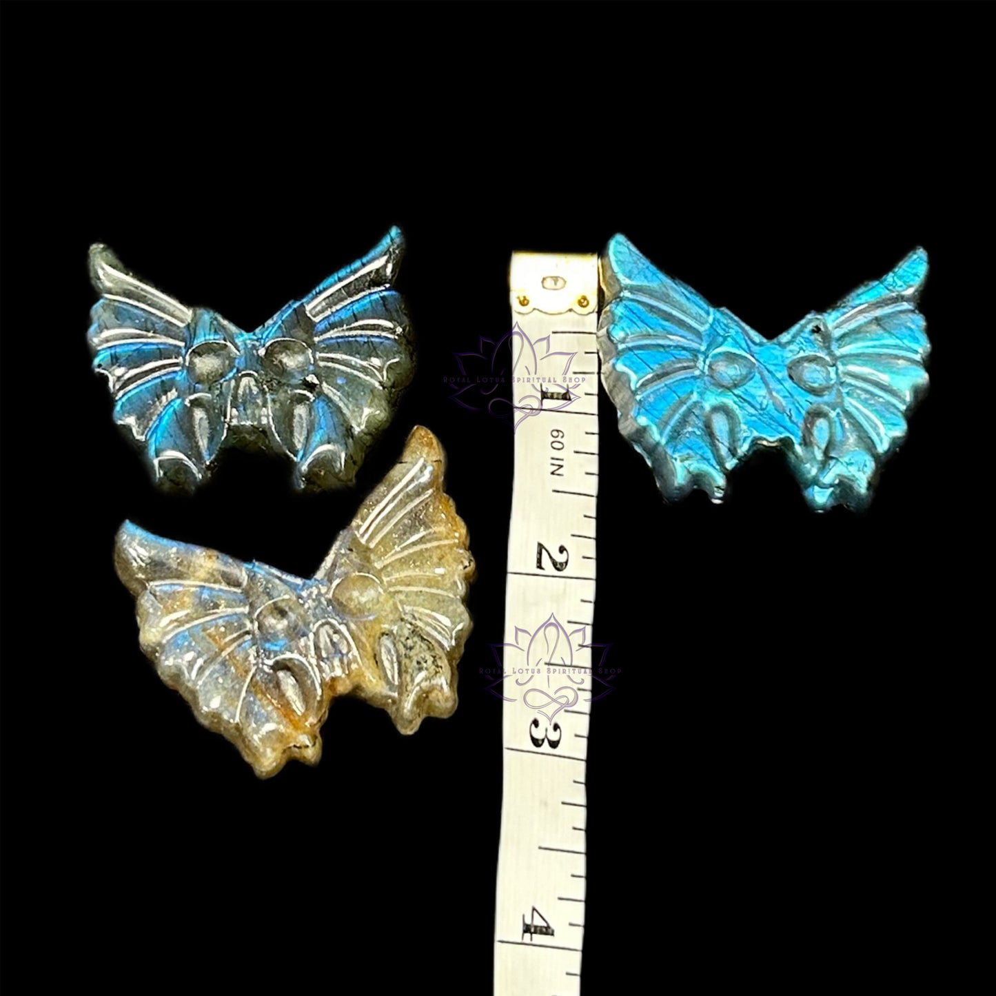 Labradorite Butterfly Skulls