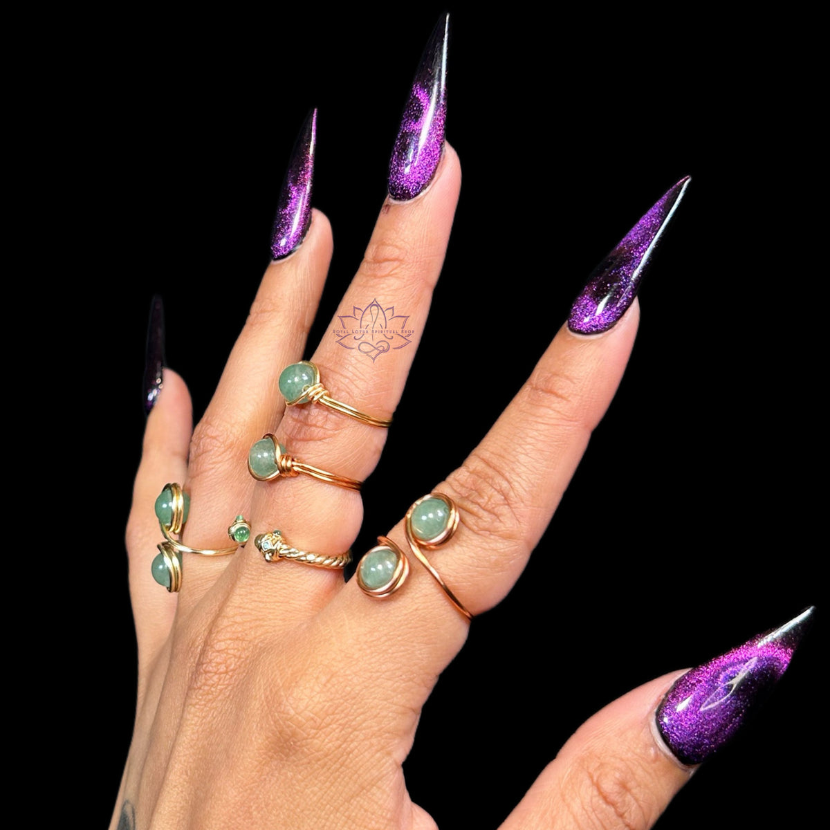 Green Aventurine Rings