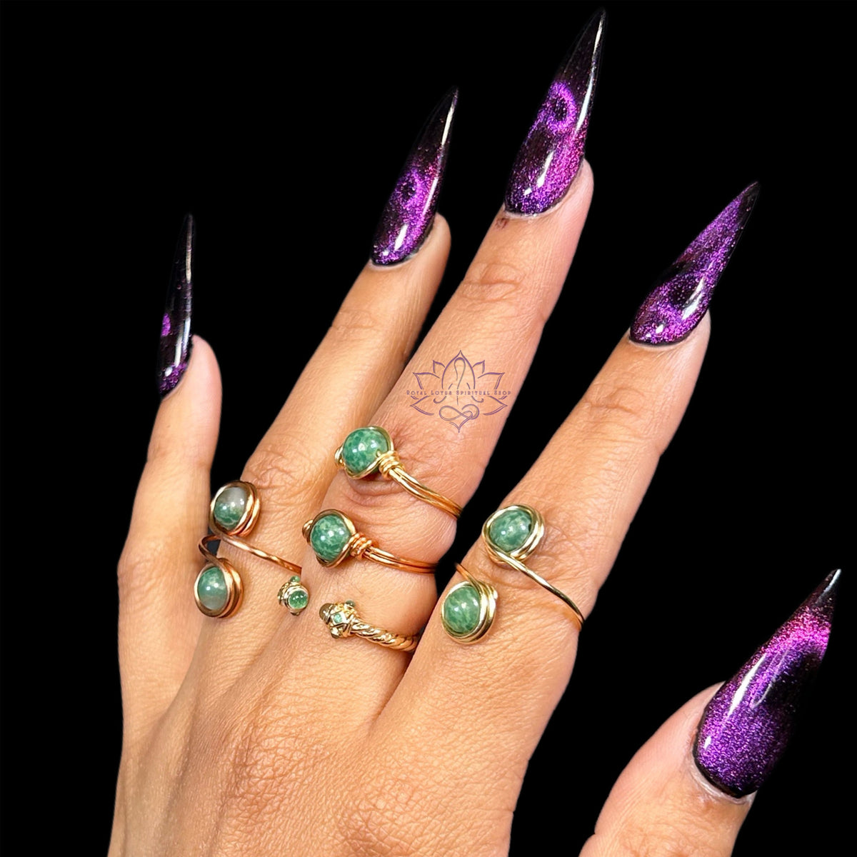 Green Jade Rings