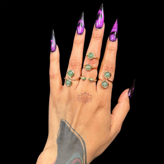 Green Aventurine Rings