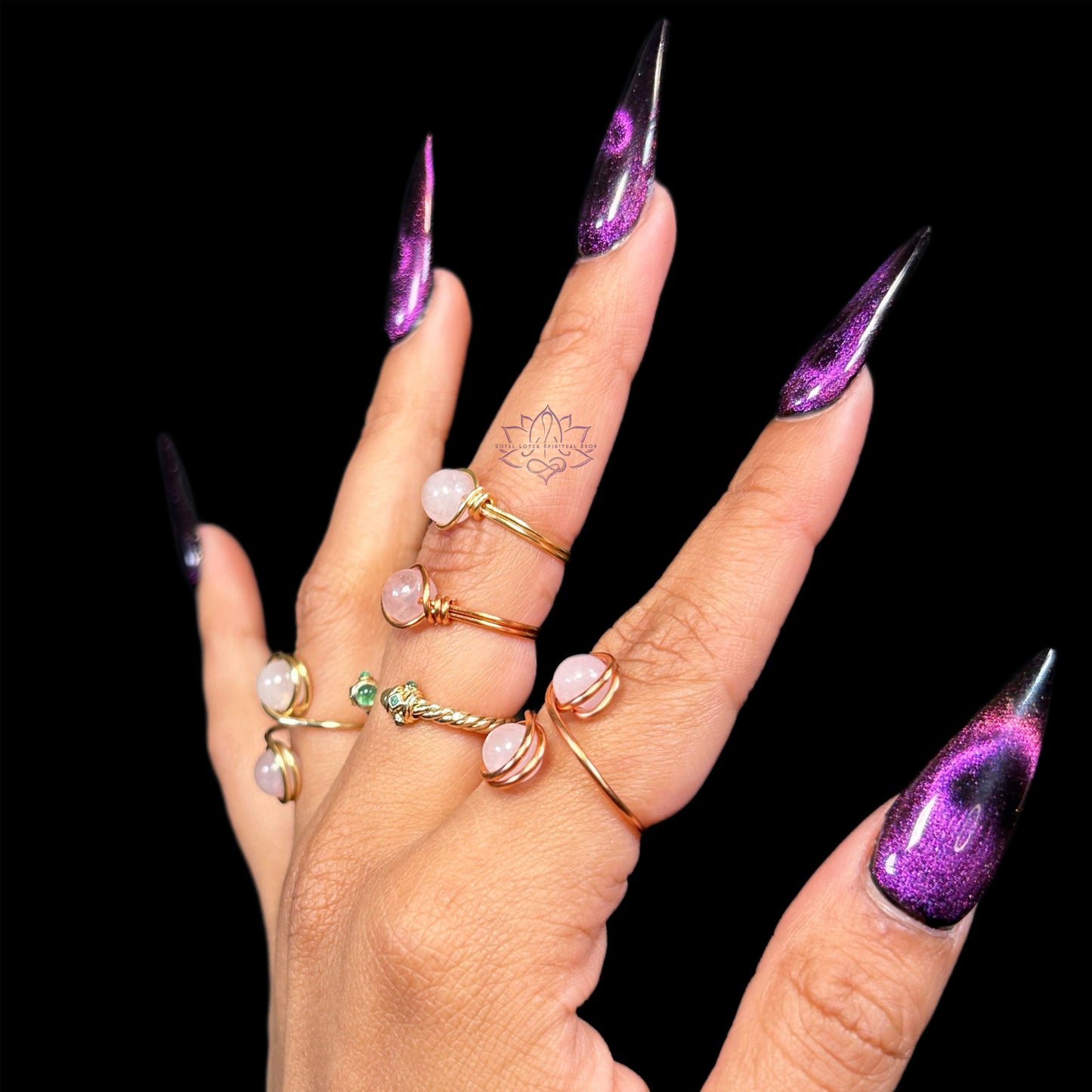 Rose Quartz Rings