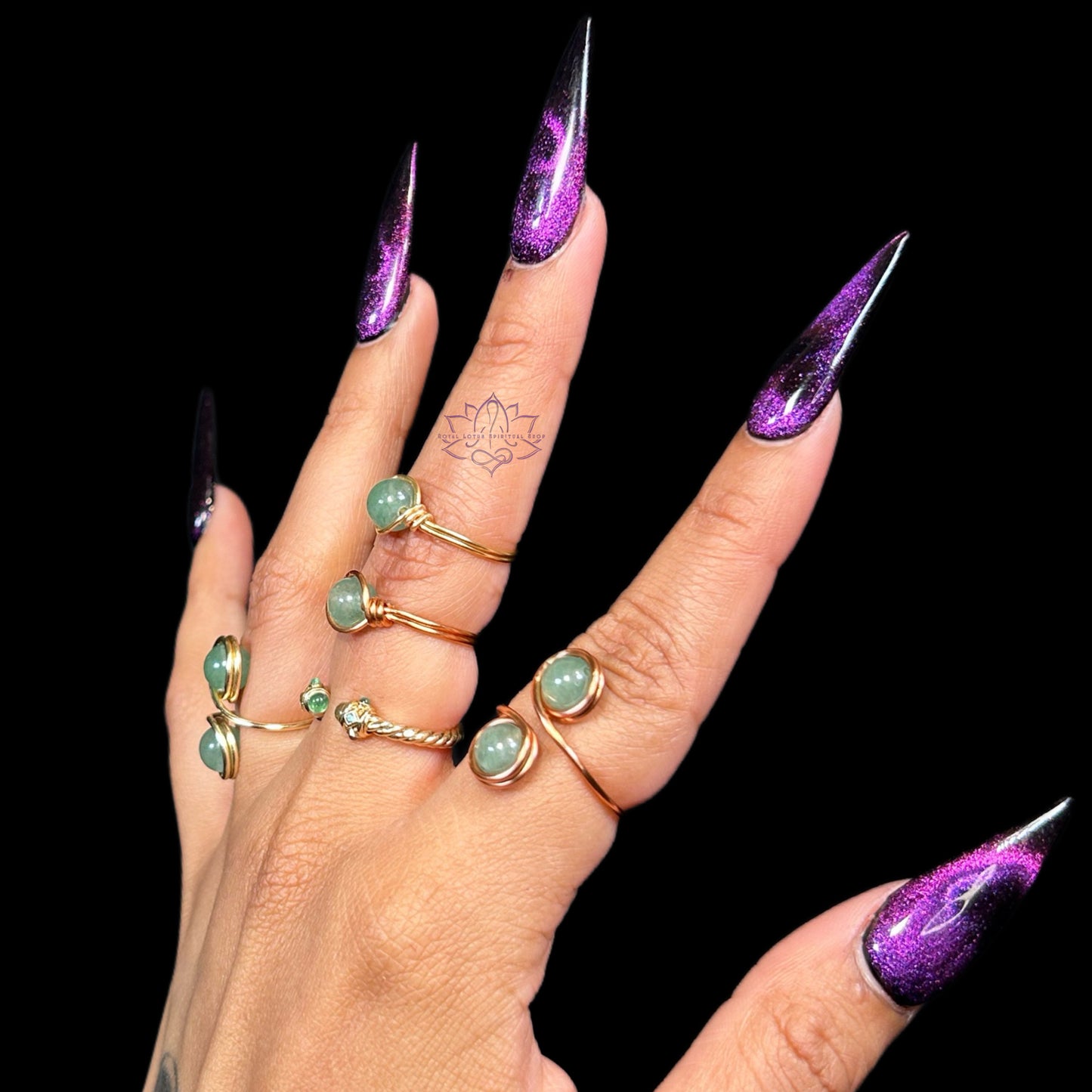 Green Aventurine Rings