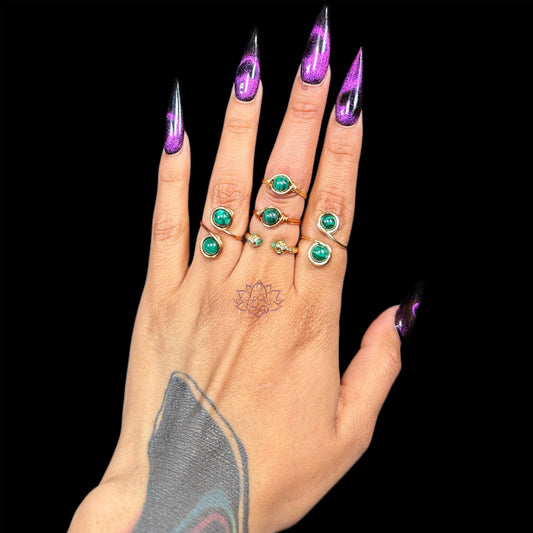 Malachite Rings